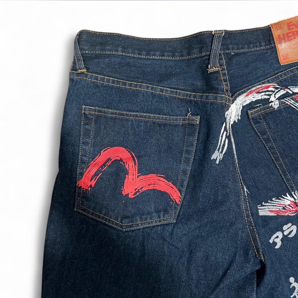 Evisu vintage Japanese jeans with phoenix design